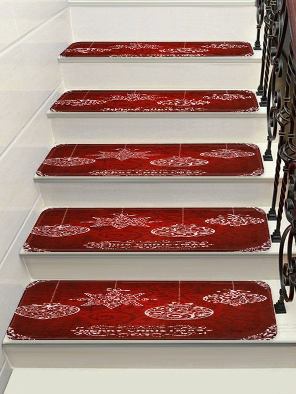 

Merry Christmas Printed Decorative Stair Floor Rugs, Multi