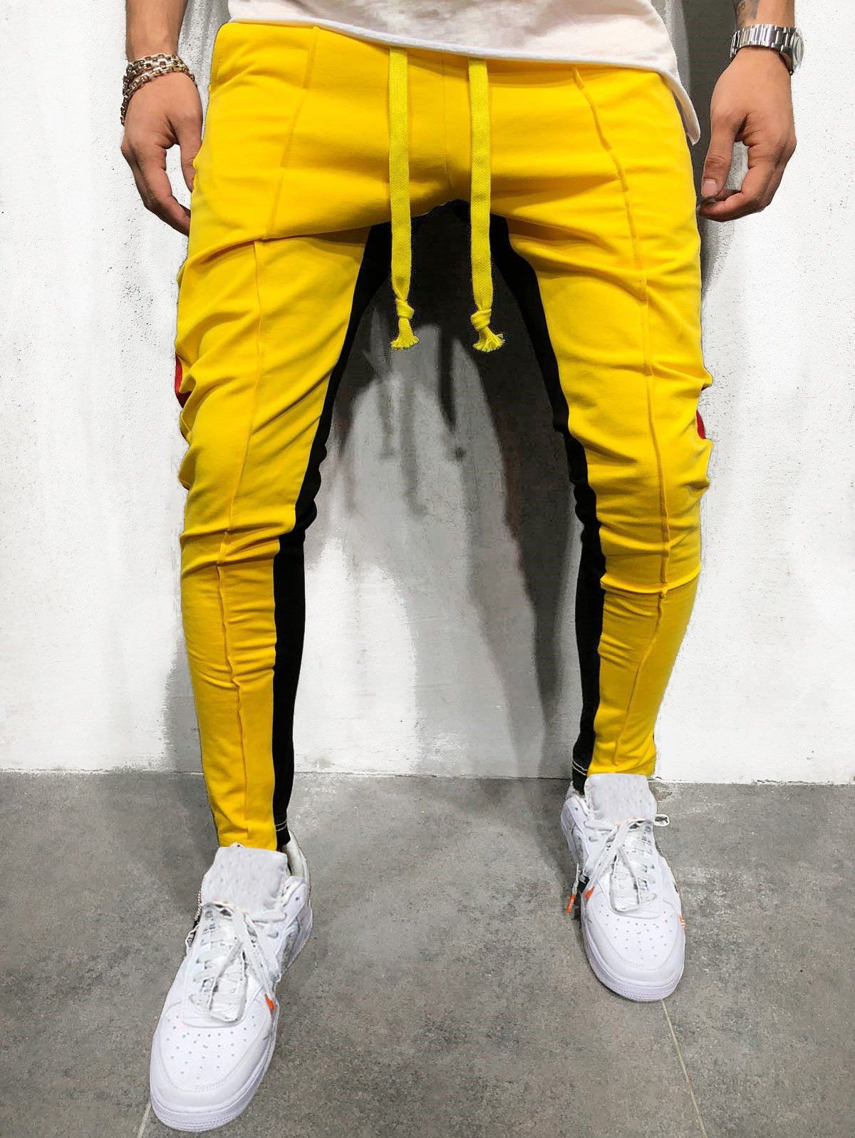 jogger pants with stripe mens