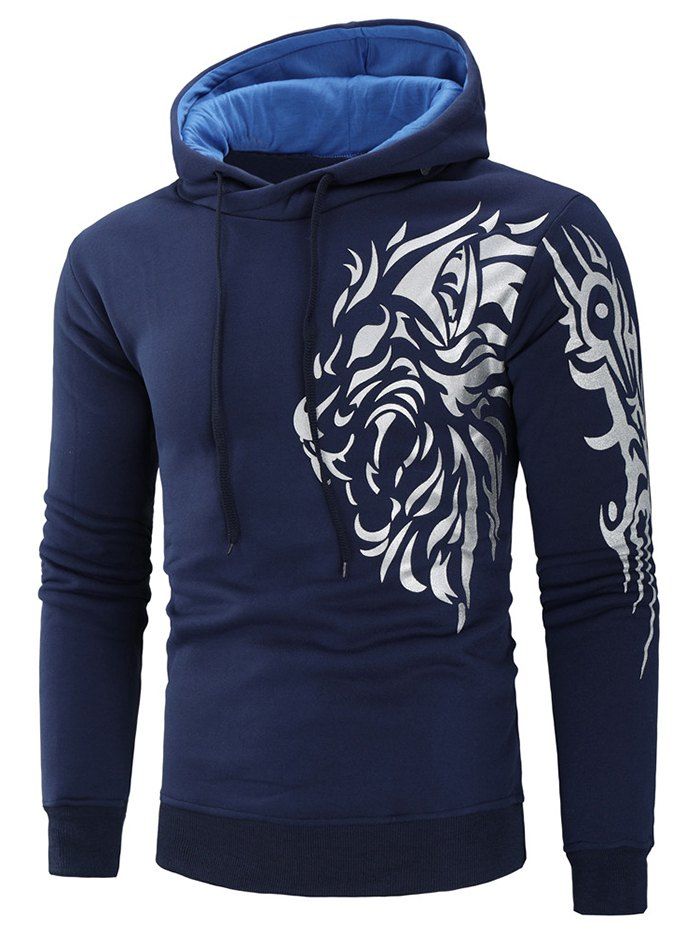 tiger print hoodie