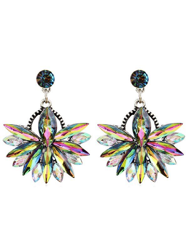 

Overstatement Rhinestone Floral Drop Earrings, Multi-e