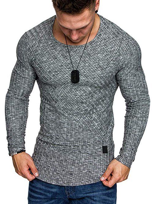 

Space Dye Long Sleeve T-shirt, Gray