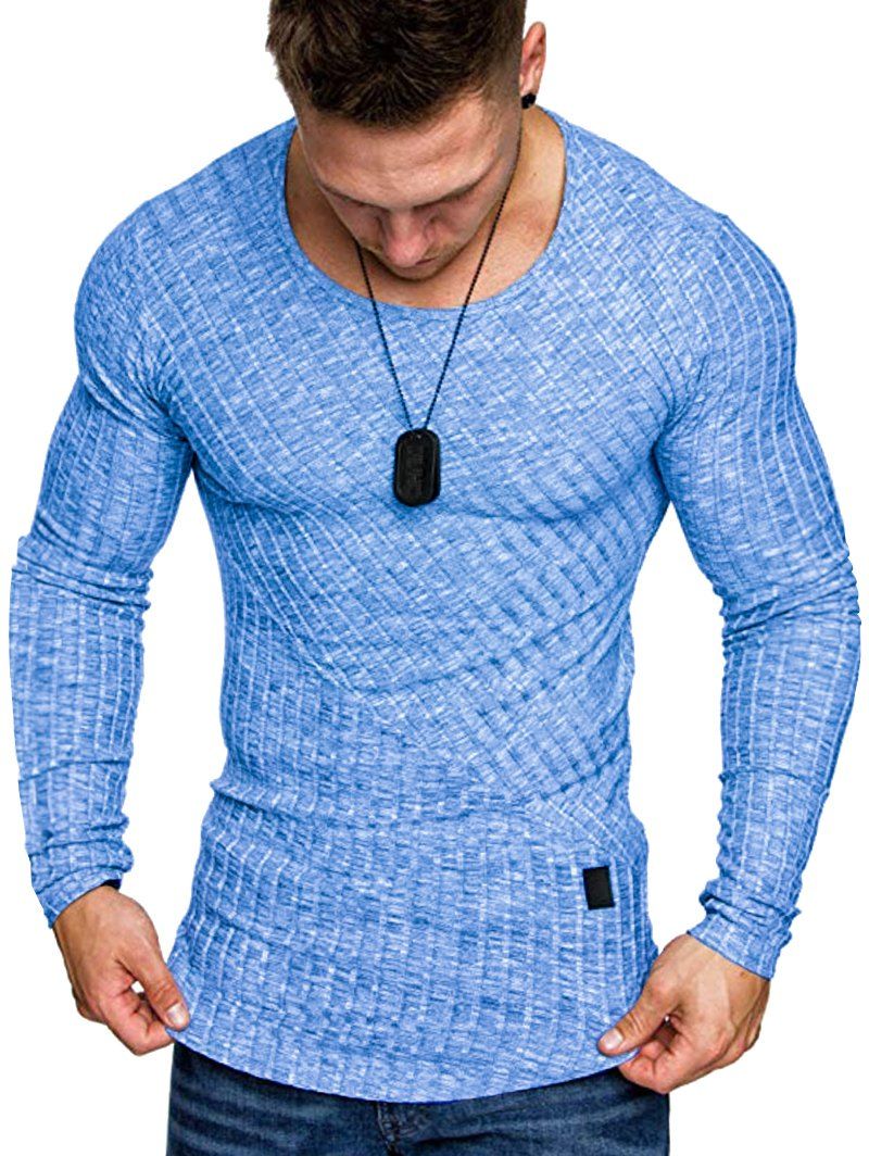 

Space Dye Long Sleeve T-shirt, Blue