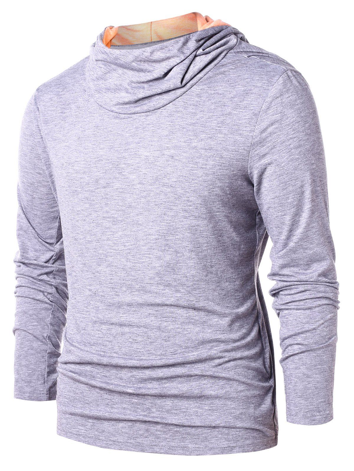 

Color Block Pullover Hoodie, Gray