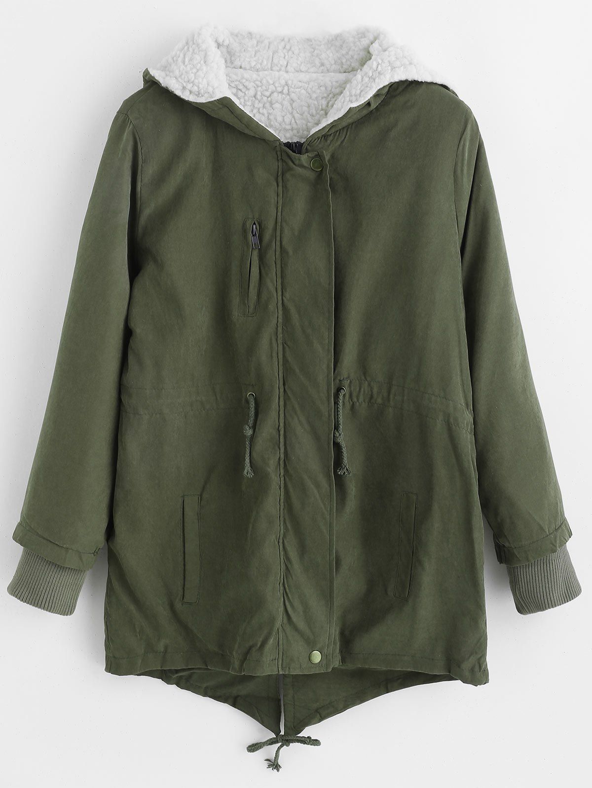 long berber fleece coat hooded