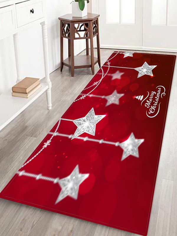 2018 Christmas Star Hanging Print Non Slip Area Rug Rosegal Christmas Star Hanging Print Non Slip Area Rug