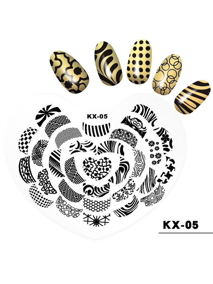 

Beauty Nail Art Love Heart Shaped Plastic Nail Painting Pad, #005