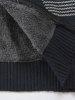 Color Block Stripe Sweater Jacket -  