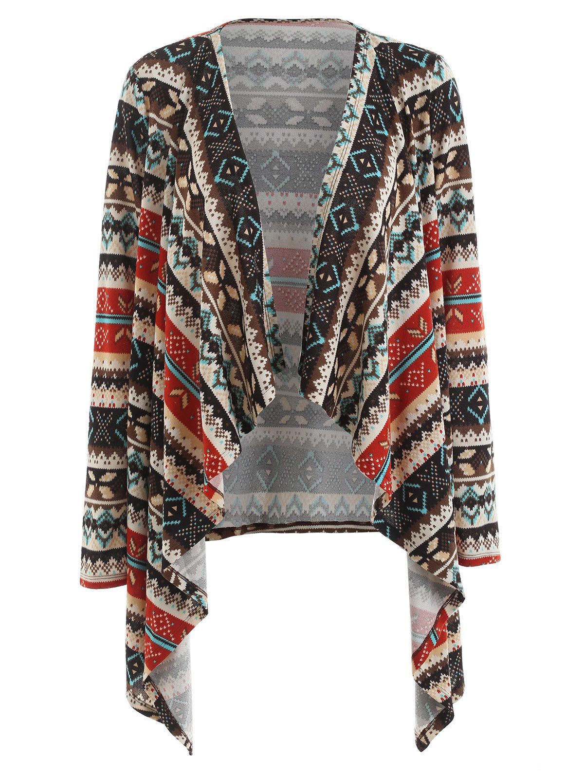 

Christmas Print Open Front Cardigan, Multi