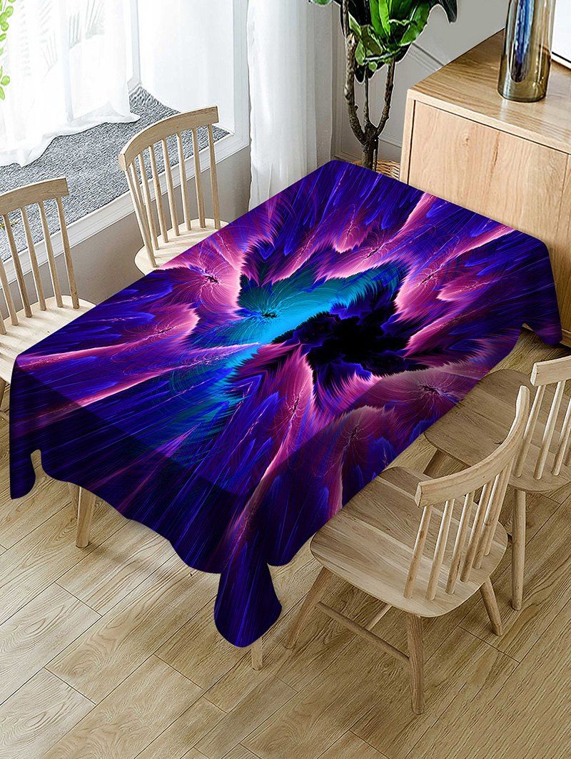 

Abstract Galaxy Print Fabric Waterproof Tablecloth, Multi