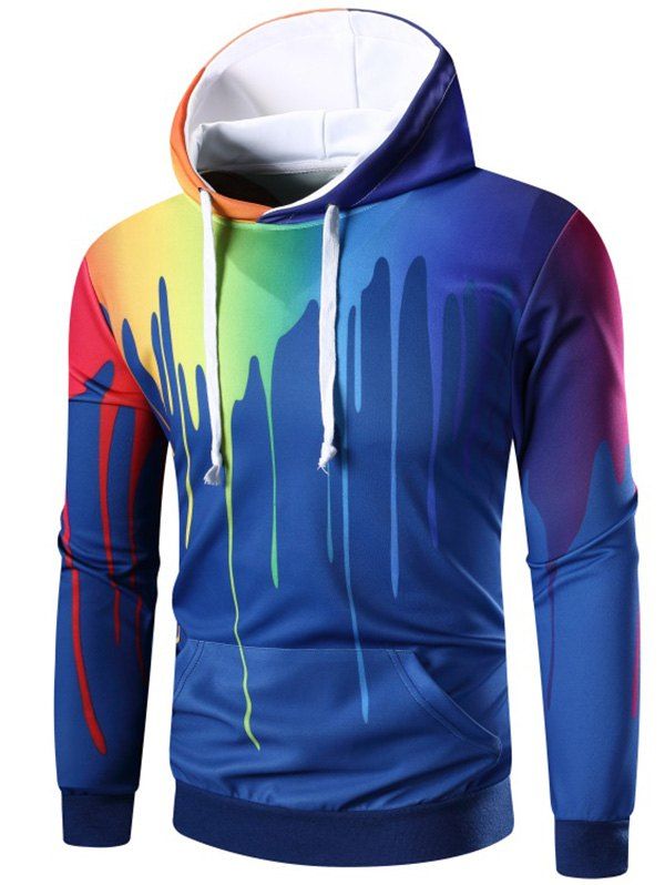 rainbow paint splatter hoodie