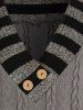Plus Size Asymmetric Cable Knit Longline Sweater -  