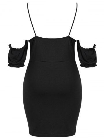 

Plus Size Lace Up Bodycon Dress, Black