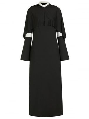 Plus Size Halloween Cosplay Nun Costume Slit Dress