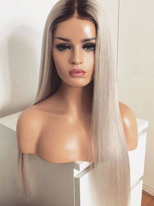 

Long Colormix Straight Heat Resistant Synthetic Wig, Multi