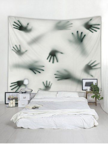 

Wall Hanging Art Halloween Hand Shadow Print Tapestry, Multi