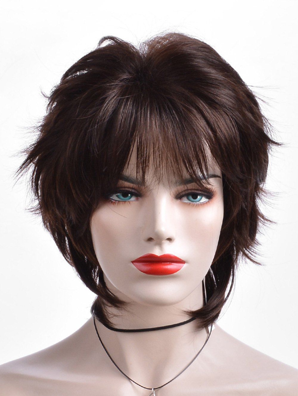 Off Short Side Bang Layer Straight Synthetic Wig Rosegal