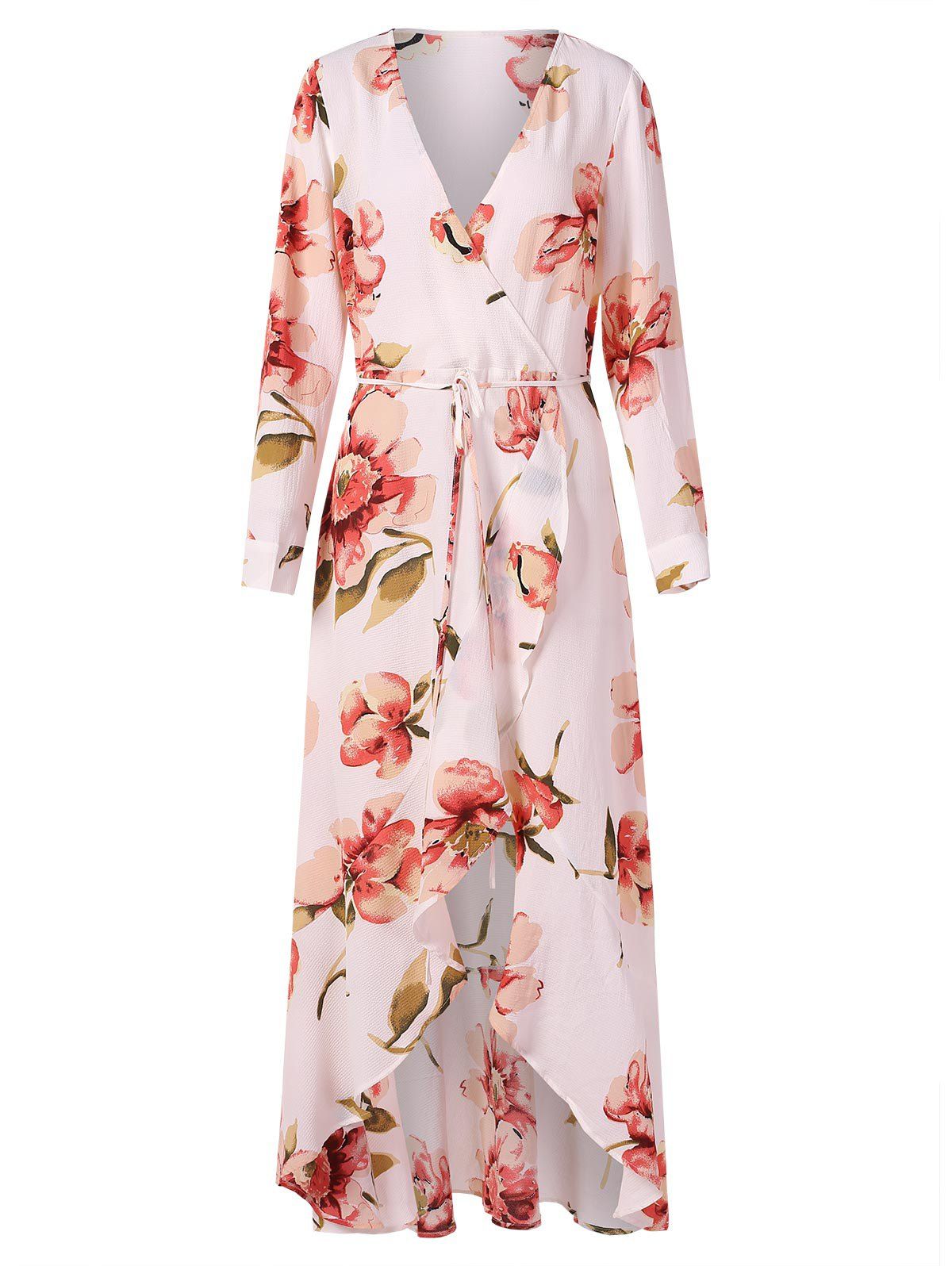 floral surplice dress