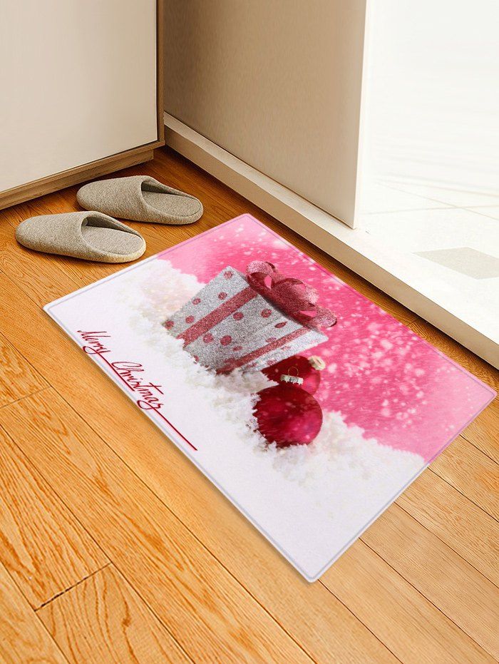 

Christmas Gift Balls Print Antiskid Area Rug Runner, Multi