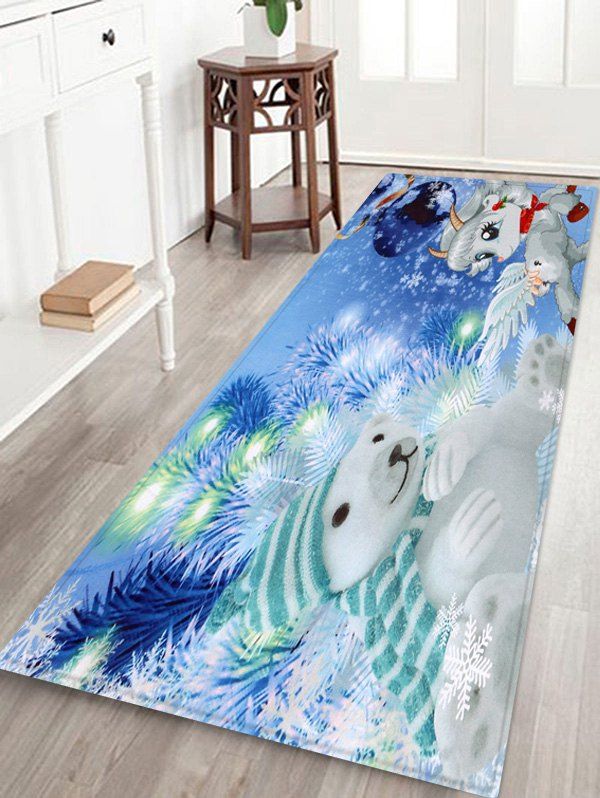 

Christmas Snow Scenery Horse Printed Floor Mat, Multi