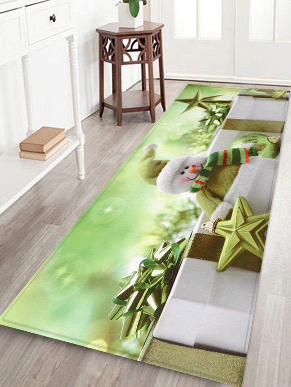 

Christmas Snowman Printed Decorative Bath Mat, Multi