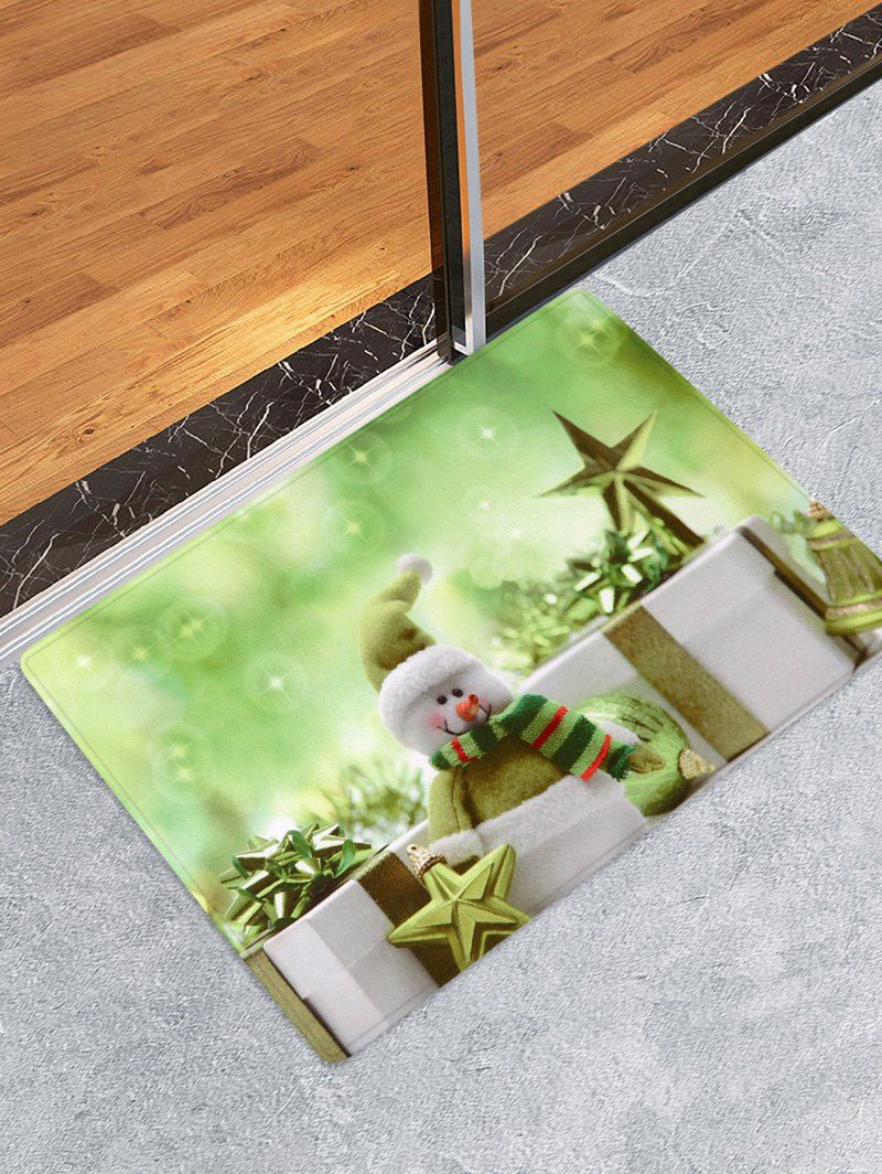 

Christmas Snowman Printed Decorative Bath Mat, Multi