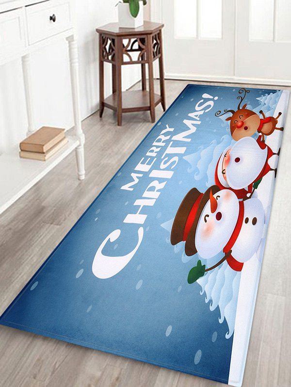 

Merry Christmas Printed Decorative Bath Mat, Multi