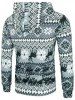 Sweat-Shirt à Capuche Pullover à Imprimé Cerfs de Noël - Multi M