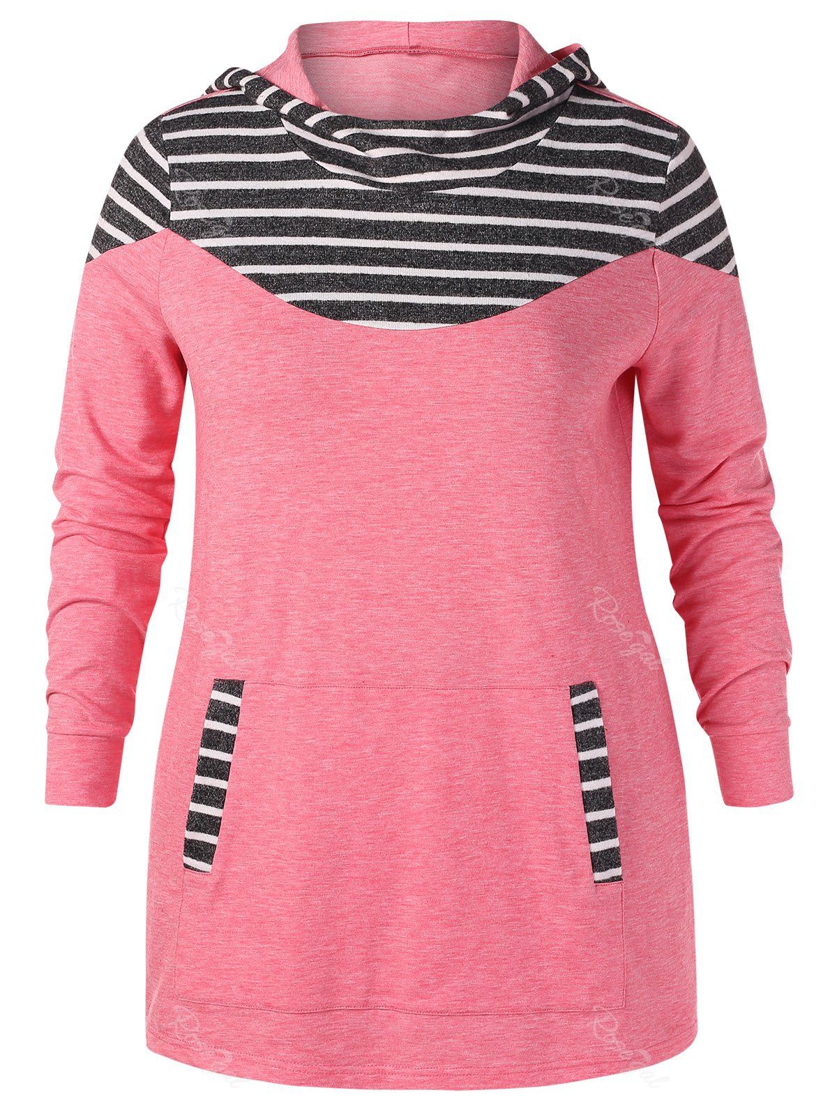 pink striped hoodie