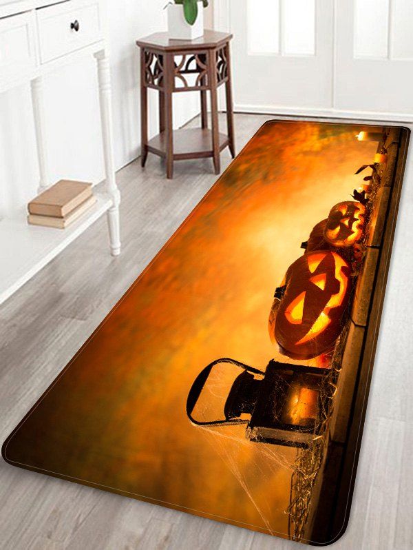 

Halloween Pumpkin Print Non-slip Area Rug, Halloween orange