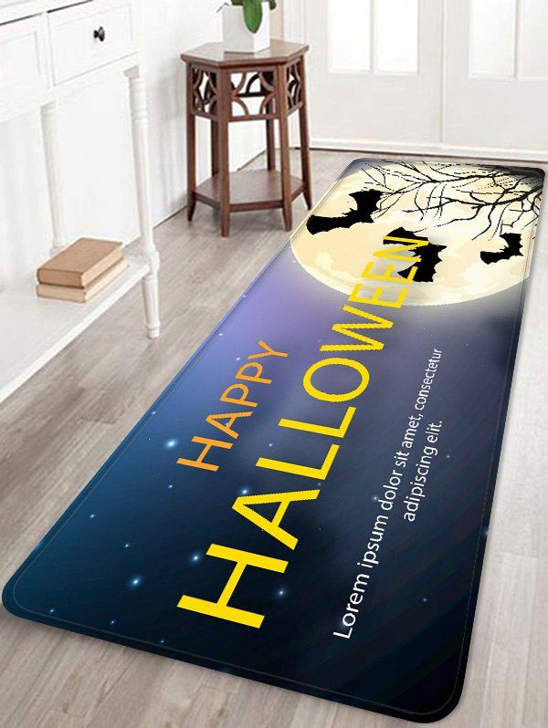 Bat Print Non Slip Area Rug