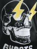 Sweat-Shirt à Capuche avec Imprimé Éclairs et Crâne d'Halloween - Noir XS