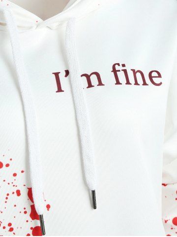 

Plus Size Halloween Inspired Splatter Hoodie, Red