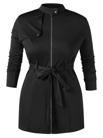 Polyester Solid Color Plus Size Coat cln2413