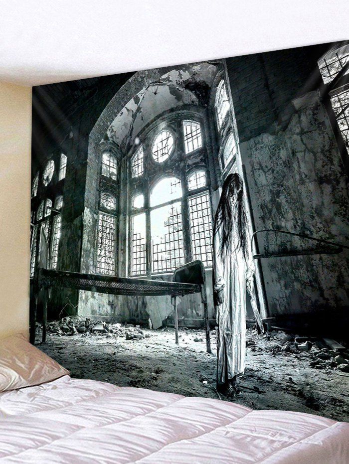 

Wall Hanging Art Halloween Haunted House Print Tapestry, Multi