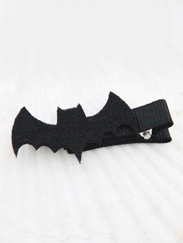 

Halloween Bat Mini Hairpin, Black