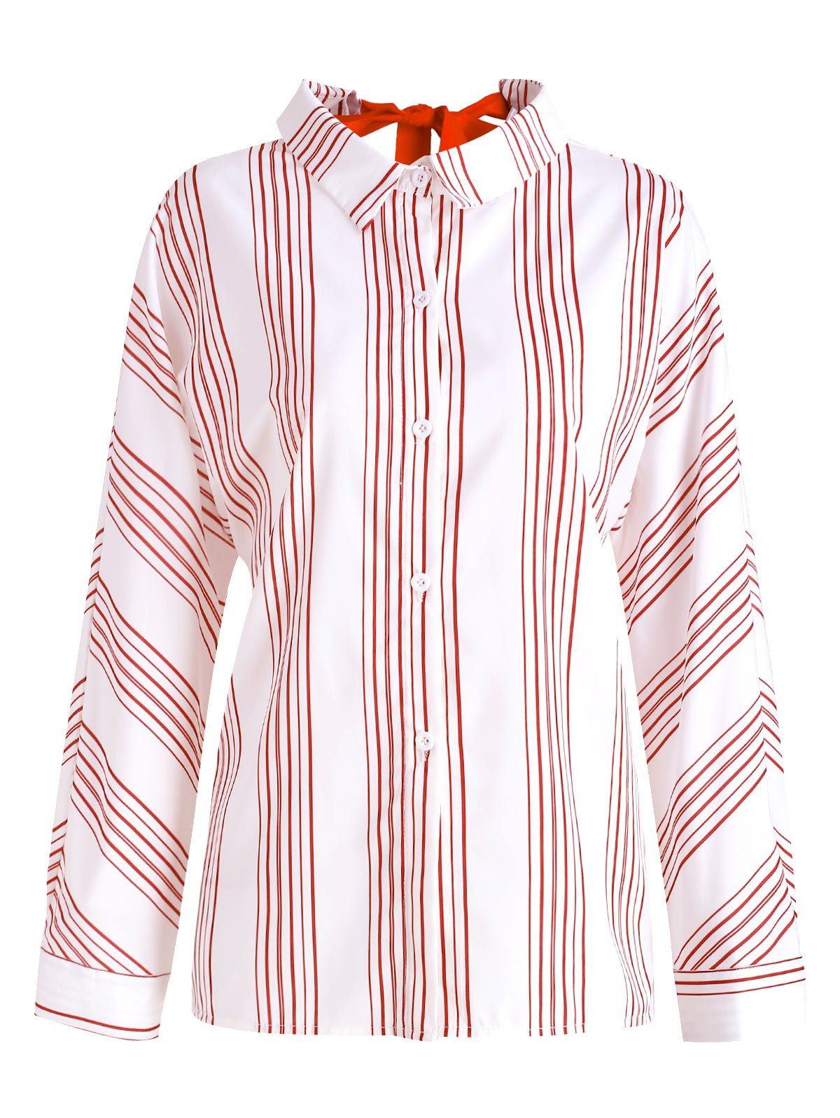 

Striped Tied Shirt, White