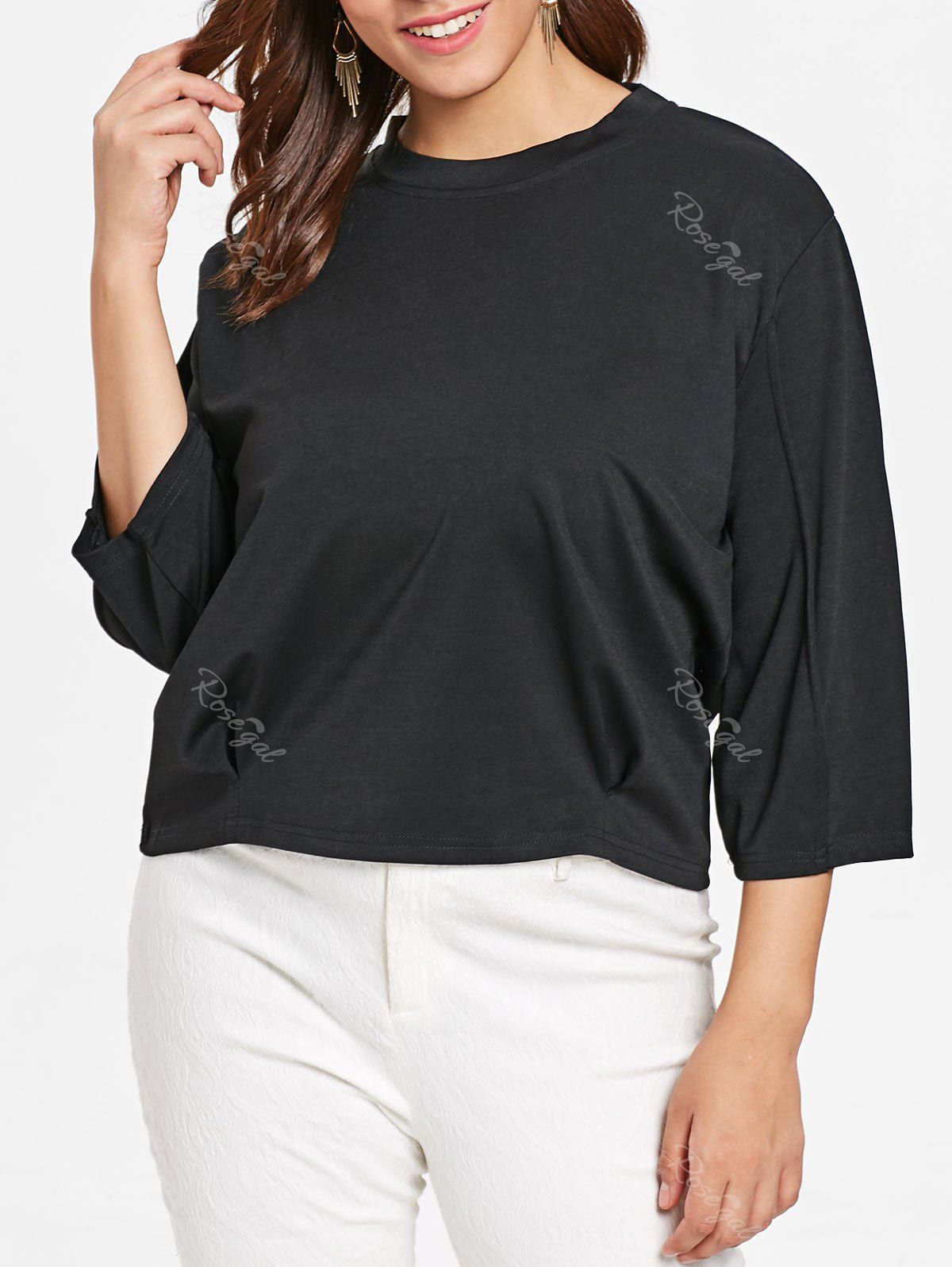 puff sleeve plus size tops