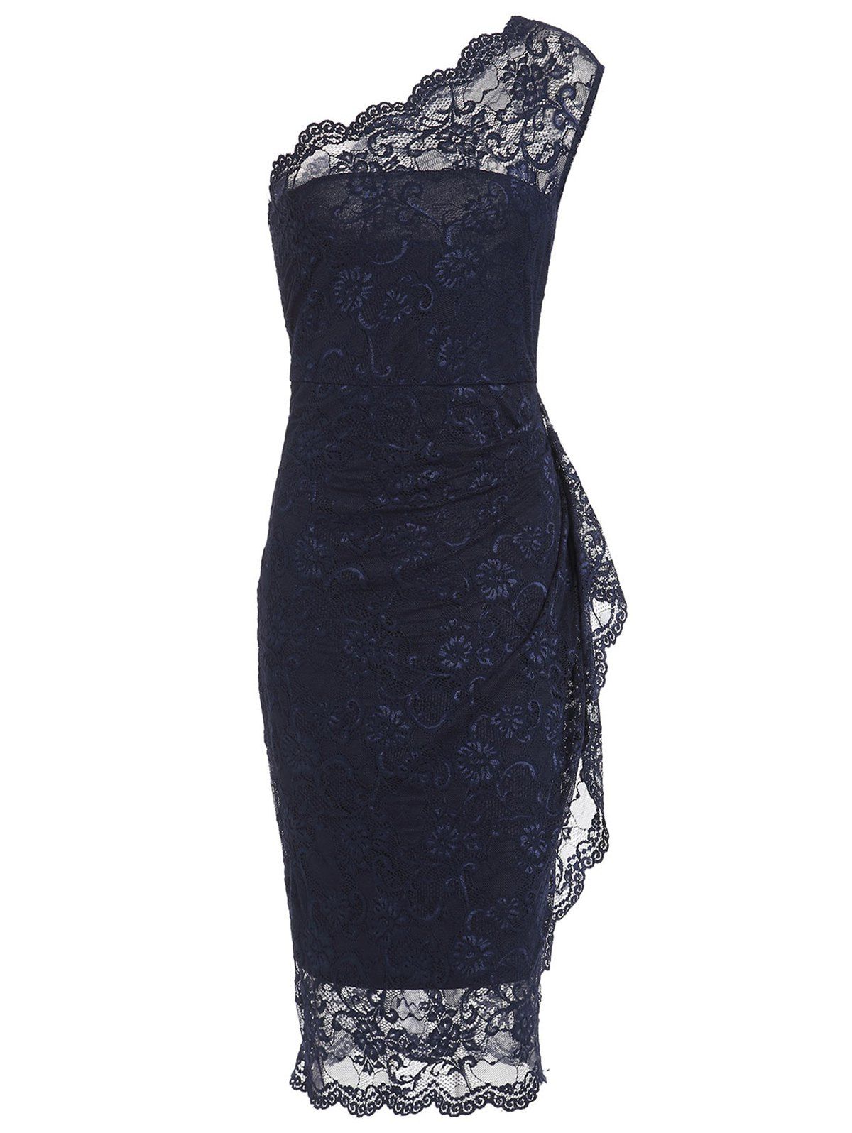 

Sleeveless Floral Lace Dress, Midnight blue