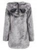 Hooded Faux Fur Bear Coat -  