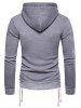 Solid Color Drawstring Bottom Hoodie -  