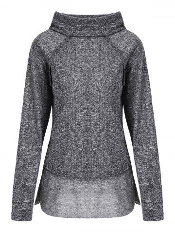 [68% OFF] Stylish Cowl Neck Long Sleeve Spliced Women's Sweatshirt ...