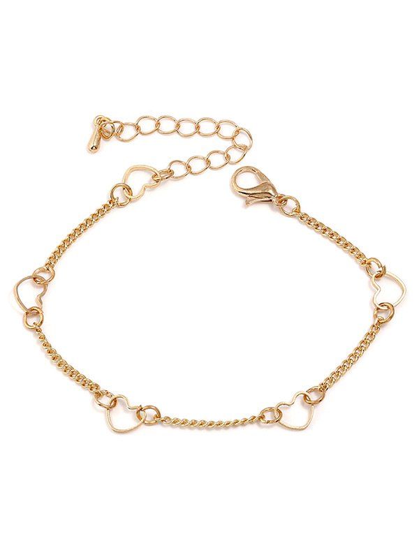 

Heart Shape Chain Bracelet, Gold