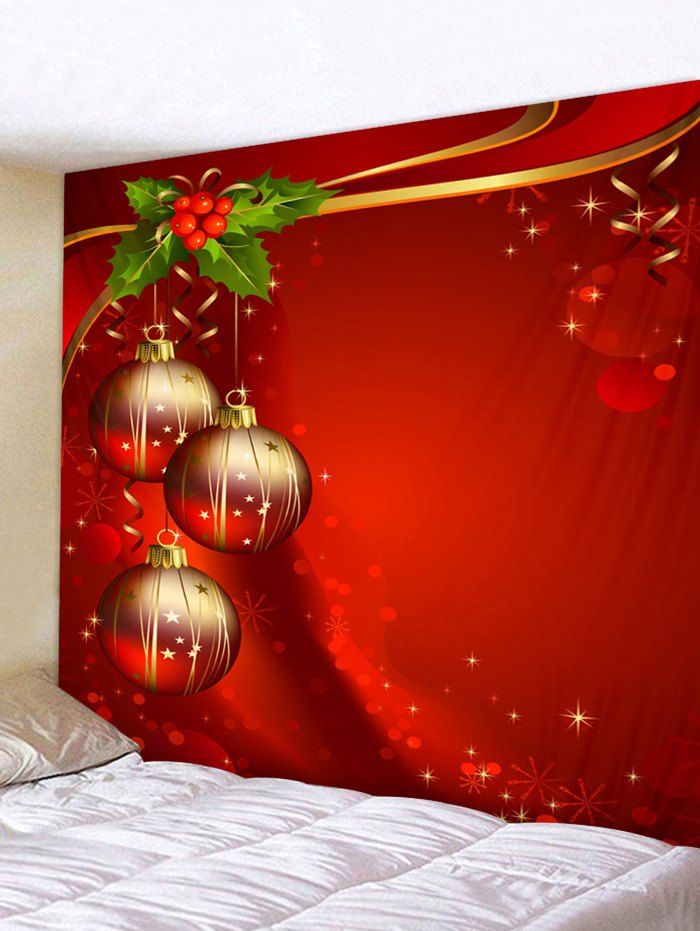 

Christmas Ball Print Tapestry Art Decoration, Multi