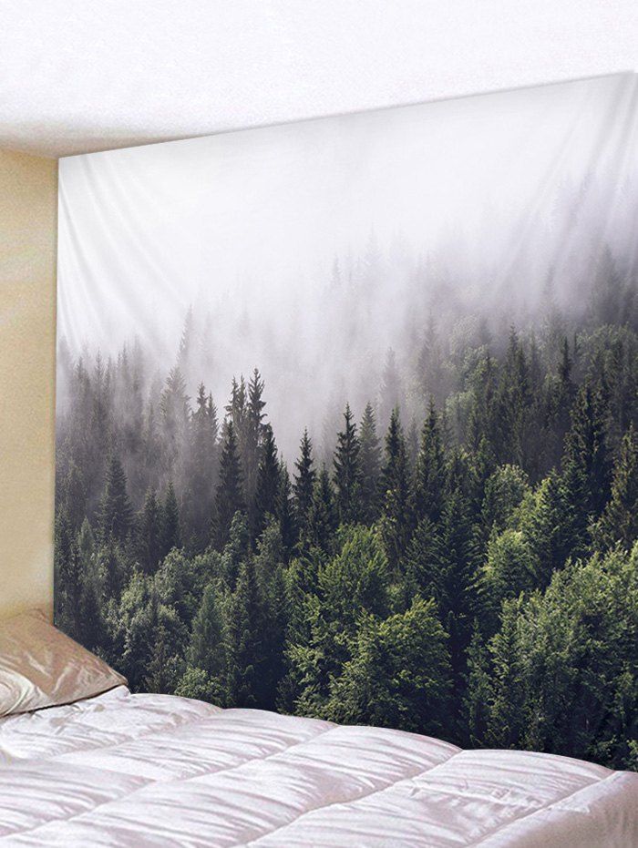 

Misty Forest Print Tapestry Art Decoration, Multi