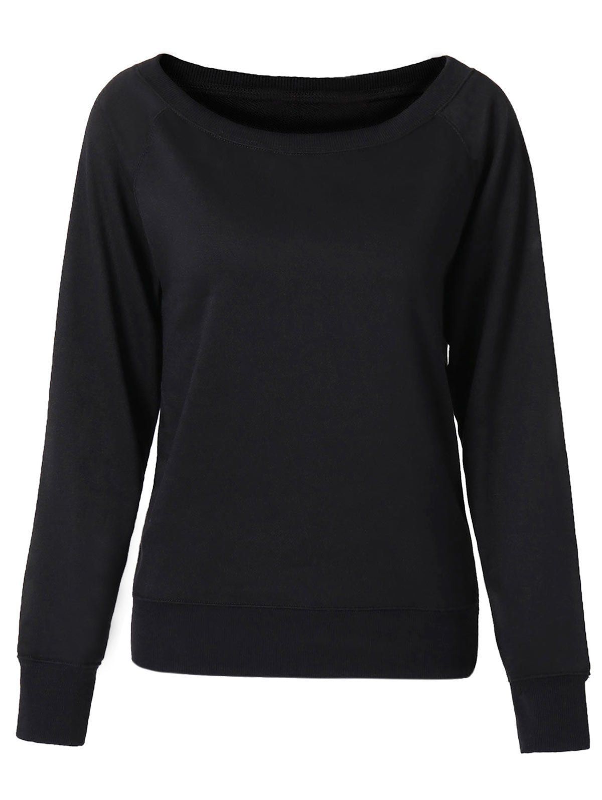 [63% OFF] Chic Women's Pure Color Long Sleeve Sweatshirt | Rosegal