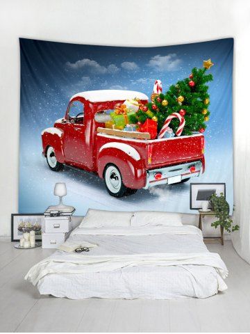 

Pickup Truck with Gift and Tree Wall Tapestry, Multi