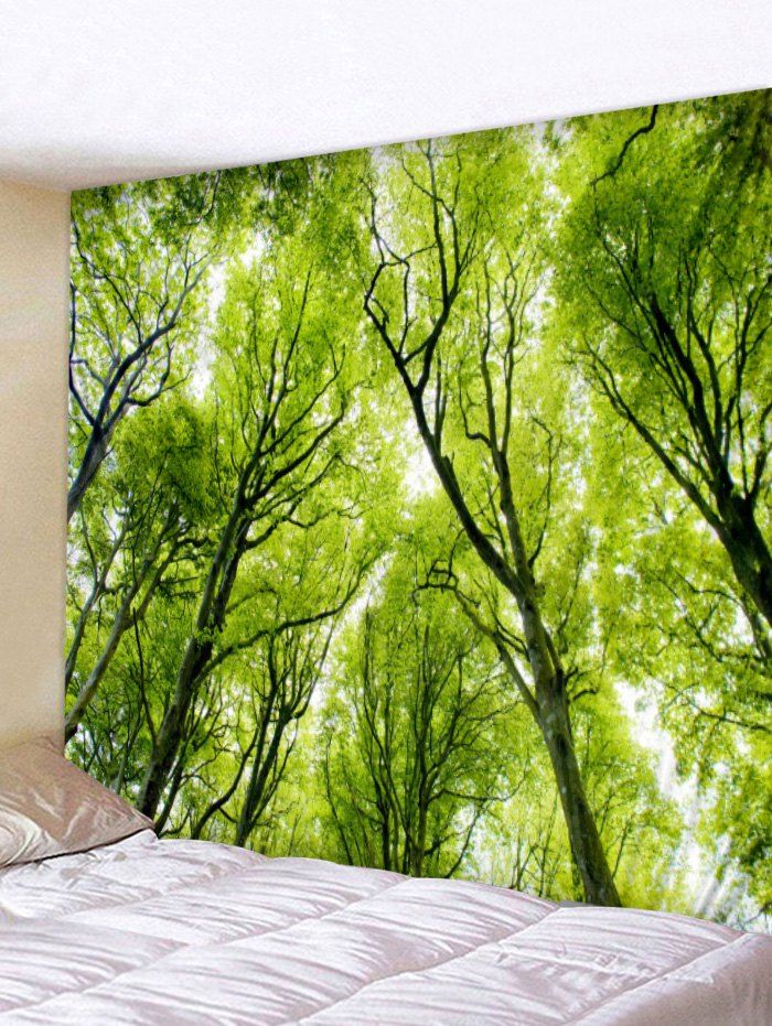 

Trees Print Tapestry Wall Hanging Decor, Green