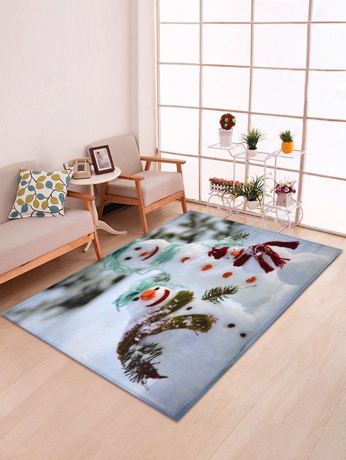 

Snowman Print Christmas Decorative Bath Mat, Multi