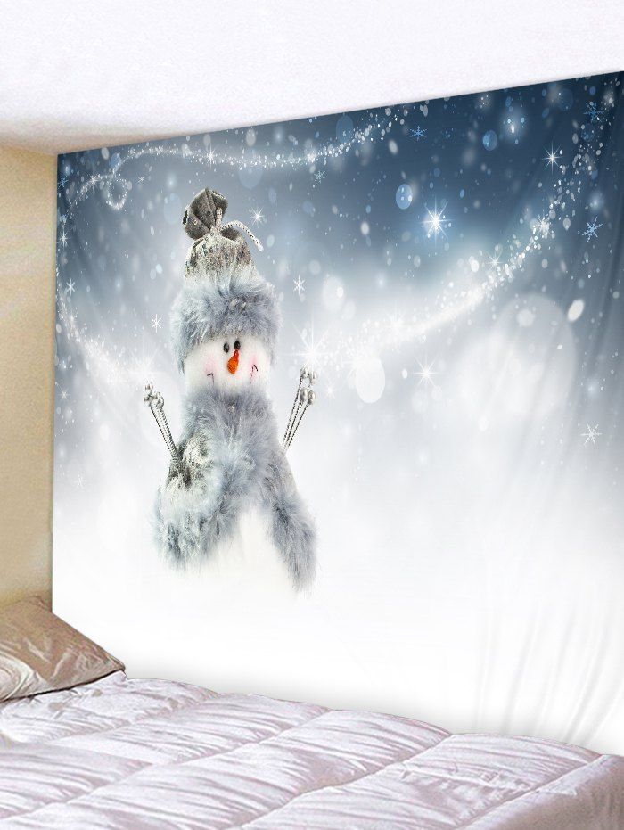 

Smile Snowman Print Wall Hanging Decor Tapestry, Multi