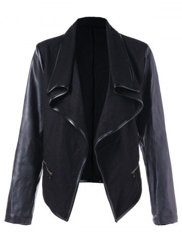 Cadetblue S Slim Fit Zip Up Peplum Jacket | Rosegal.com